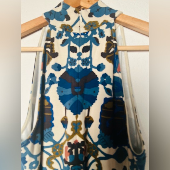 Intimately Free People S Floral Geometric Mock Neck Sleeveless Bodysuit Boho - Picture 8 of 11